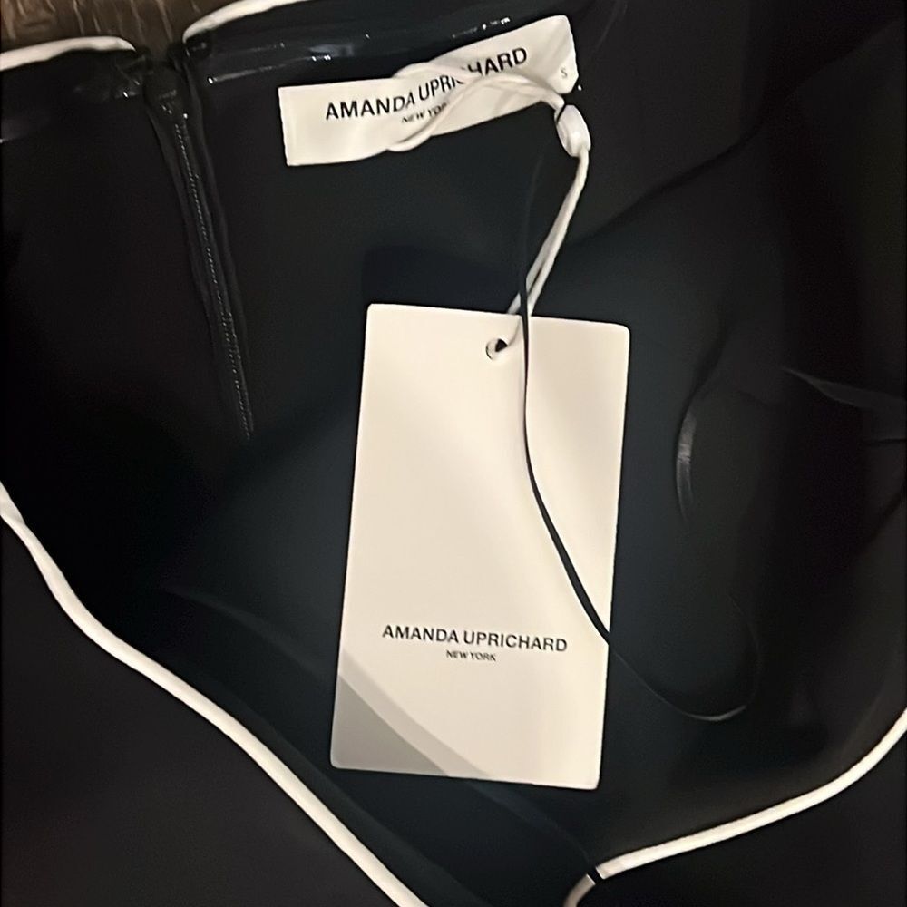 New AMANDA UPRICHARD strapless puzzle dress in black & white - Picture 5 of 6
